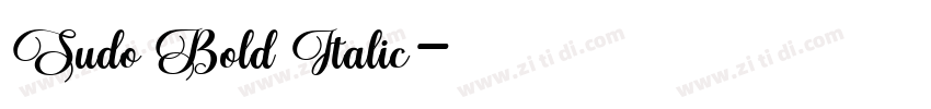 Sudo Bold Italic字体转换